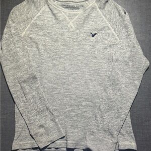 American Eagle Outfitters Light Gray thermal long sleeve